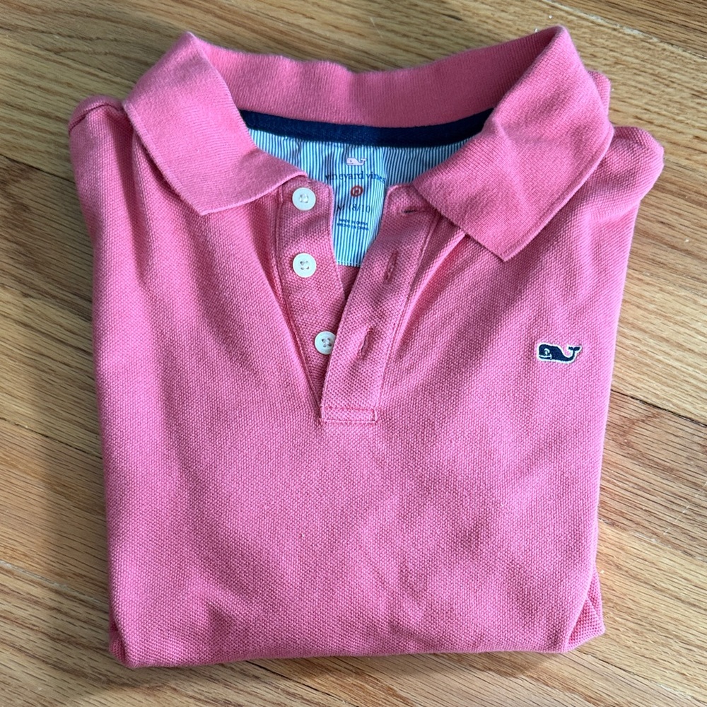 Vineyard Vines for Target Salmon Pink Piqué Polo with Whale Patch